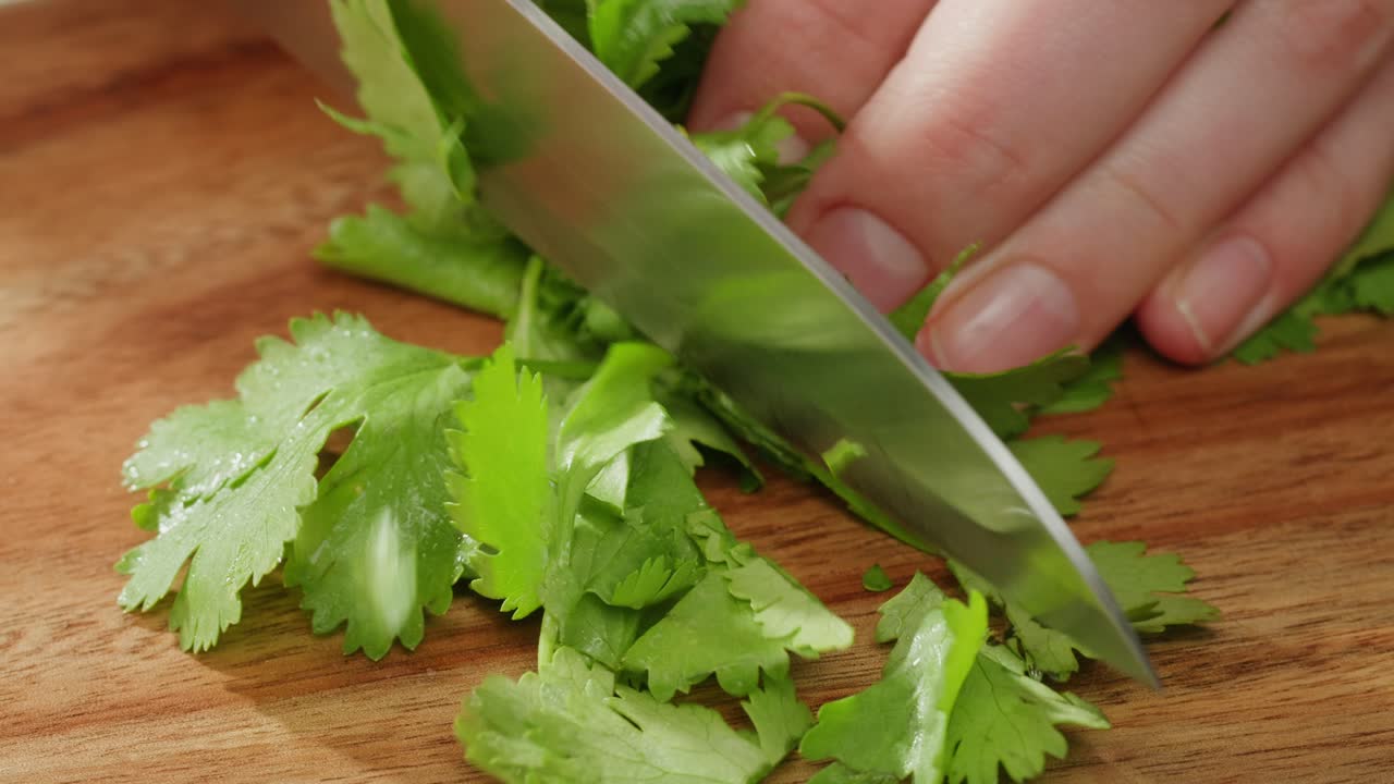 Chopping Coriander