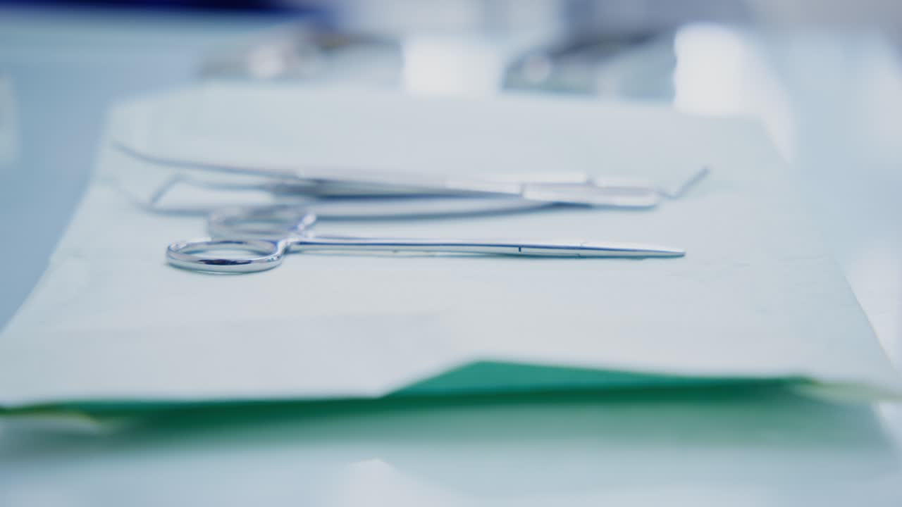 Dental Instruments on a Sterile Surface