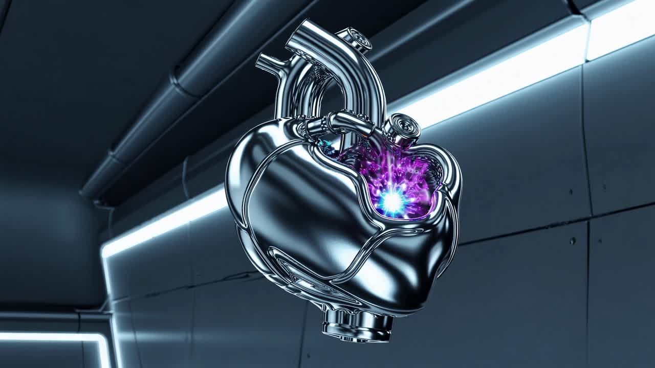 Futuristic Metallic Heart