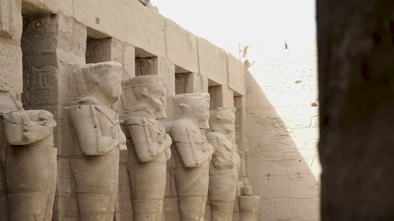 stock video templo de karnak en luxor, egipto