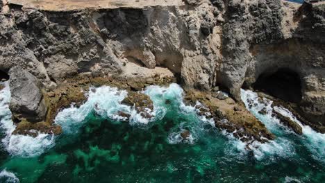 drone video sequence on the bay "le souffleur" in guadeloupe