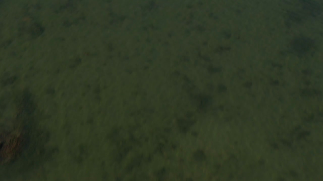 vista aérea inclinada hacia arriba del agua y revelación del majestuoso muelle costero en suecia