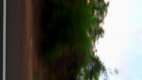 travelling timelaps mumbai to malvan wide view from bus window evening vertical sunset pov city