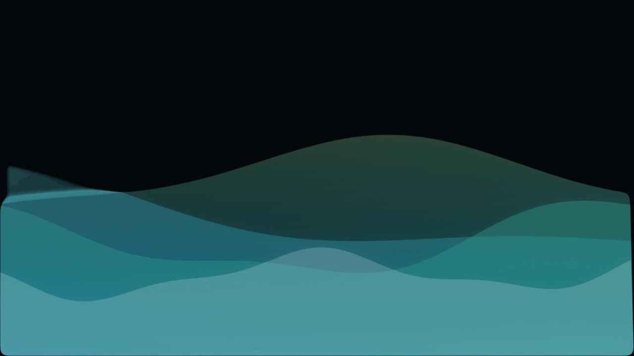 Abstract Motion Background with Flowing Teal Waves