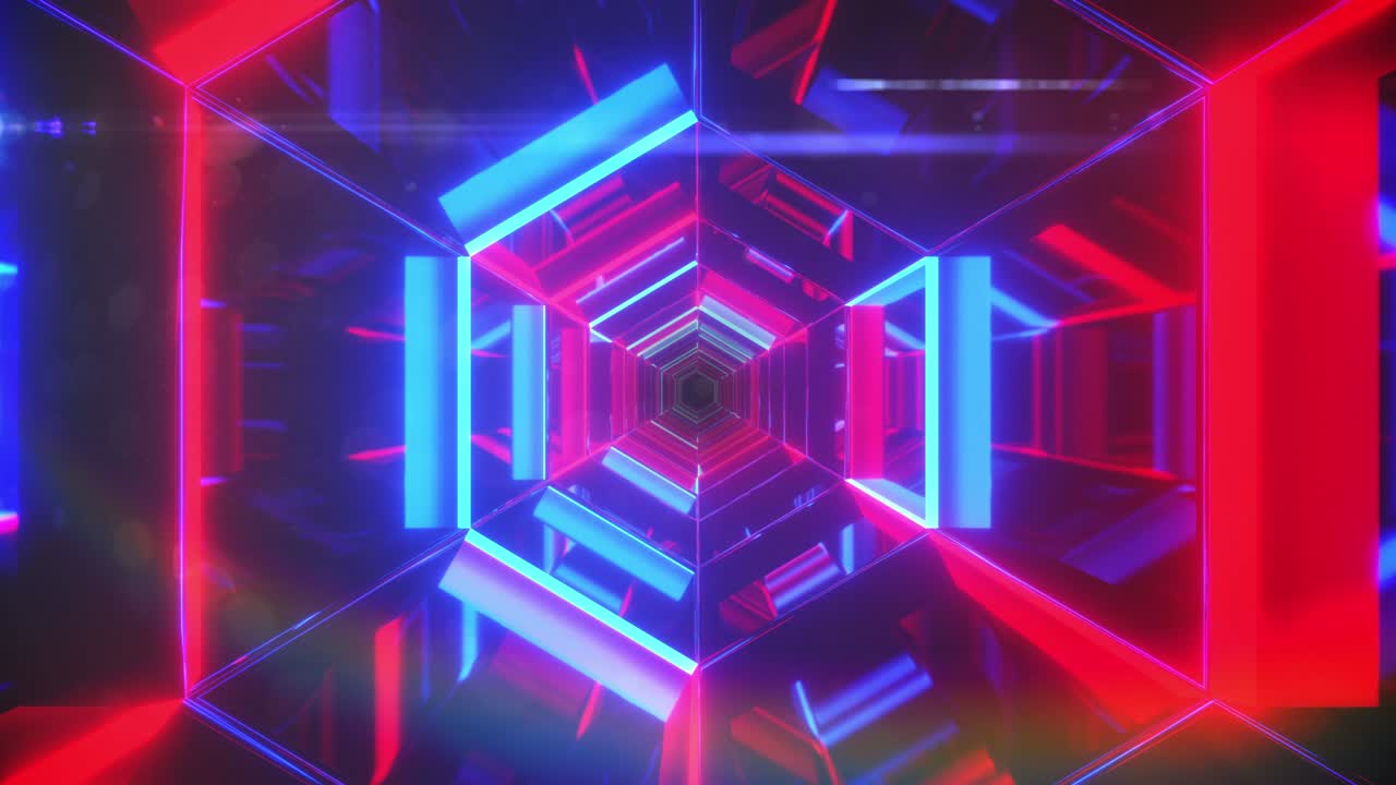 Animation of glowing shapes moving in a seamless motion | Premium Stock ...