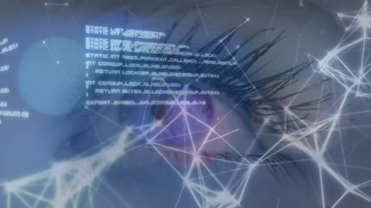 elaborazione dei dati e rete di connessioni contro la chiusura dell'occhio femminile