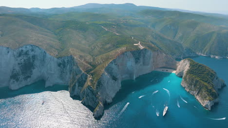 aerial view of navagio beach, zakynthos, greece