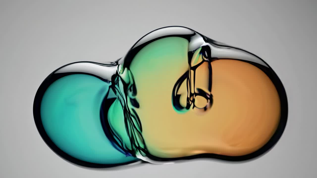 Colorful soap bubbles merge and transform in a mesmerizing sequence, showcasing fluid dynamics and vibrant hues in a captivating visual display