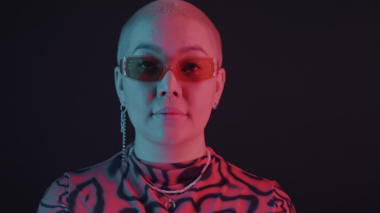 Stylish Portrait of a Person with Confetti