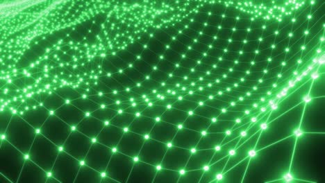 abstract green network wave