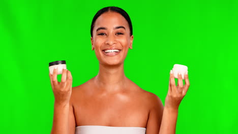 portrait, skincare and lotion with a black woman