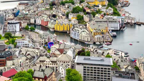 aksla at the city of alesund , norway