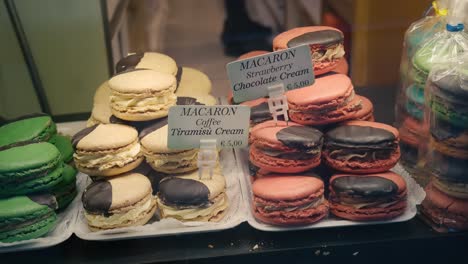 assorted macarons in venice pastry shop