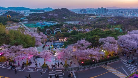 timelapse 4k e-world 83 observatory tower daegu - korea no. 1 tourism daegu south korea -28 march 2021