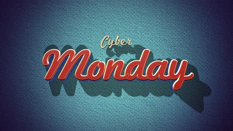 retro vibe: cyber monday in classic 80s style with grunge texture