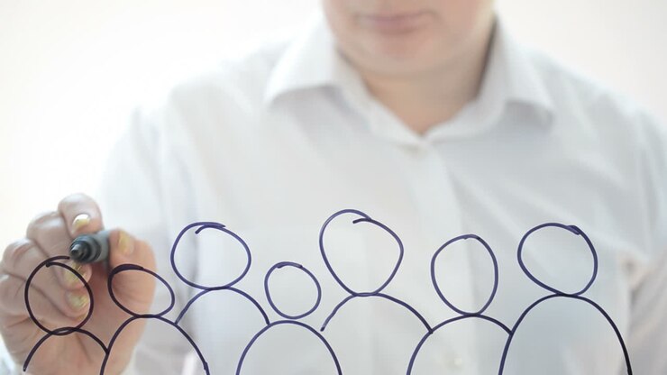 Social networks. We draw and write with a marker
