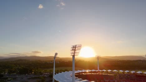 sunset over a stadium