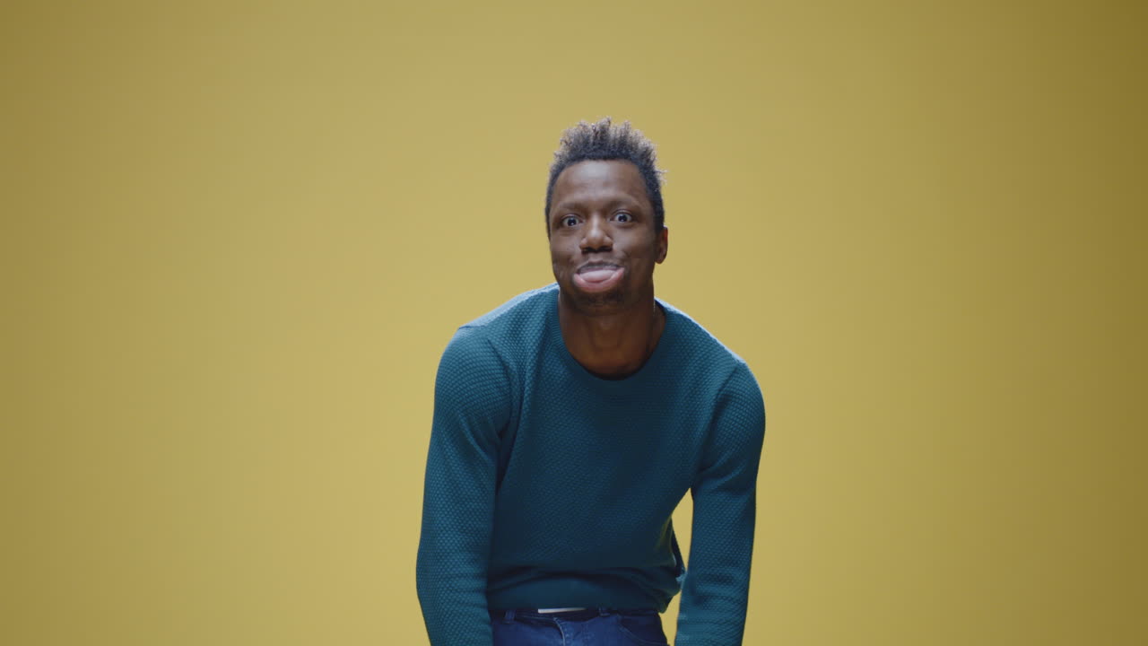 Man with funny expressions