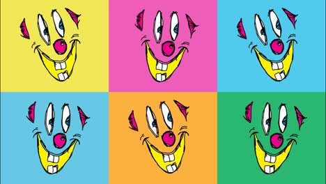 kids drawing pop art seamless background with theme of clown