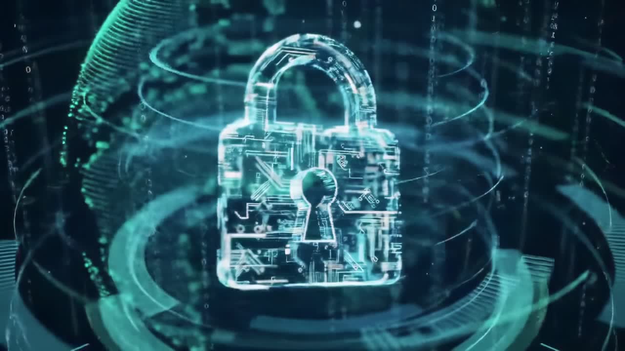 Digital Security and Encryption Concepts Illustrated Through Animated Lock Graphics Highlighting the Importance of Data Protection in Modern Technology