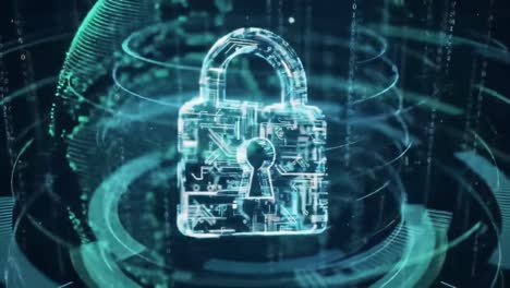 digital security and encryption concepts illustrated through animated lock graphics highlighting the importance of data protection in modern technology