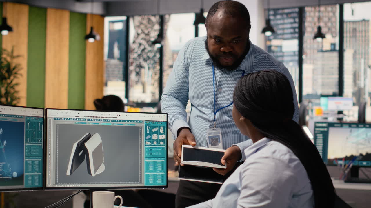 Technicians Work Together To Evaluate Solar Cell Technology Clean Energy Device