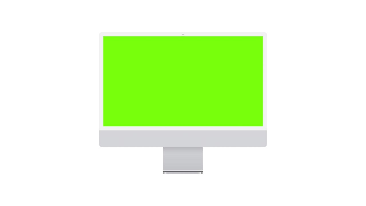 Animated PC Monitor Mockup with Green Screen