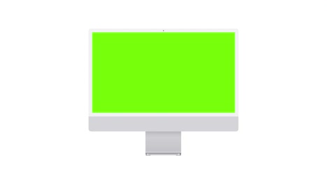 animated pc monitor mockup with green screen