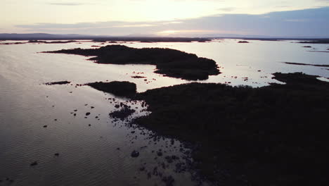 Beautiful-aerial-flying-over-gigantic-irish-lough-lake