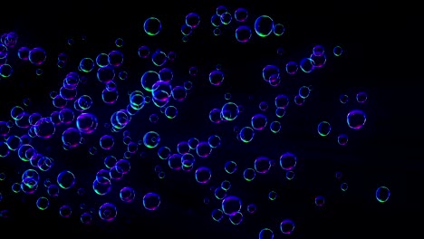 rainbow bubbles on a dark background