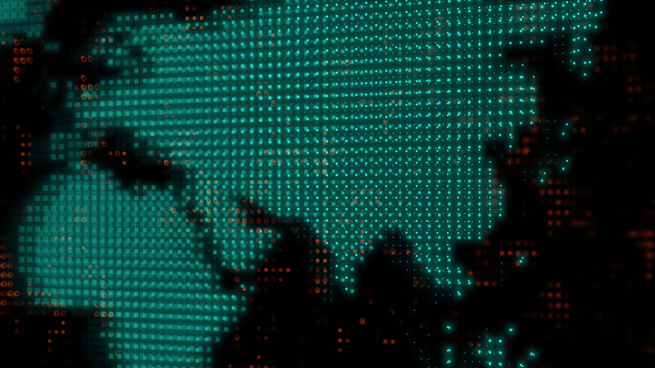 mapa del mundo digital abstracto