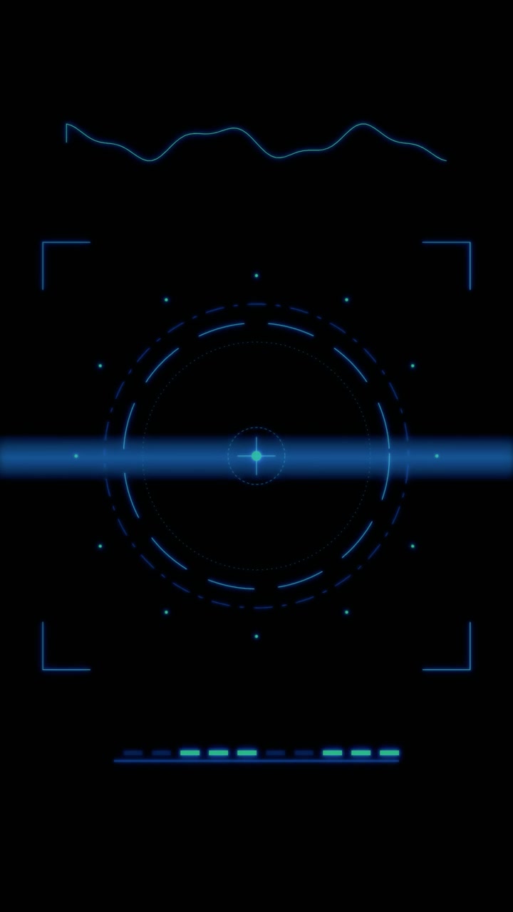 Animazione di scansione dell'interfaccia HUD digitale futuristica