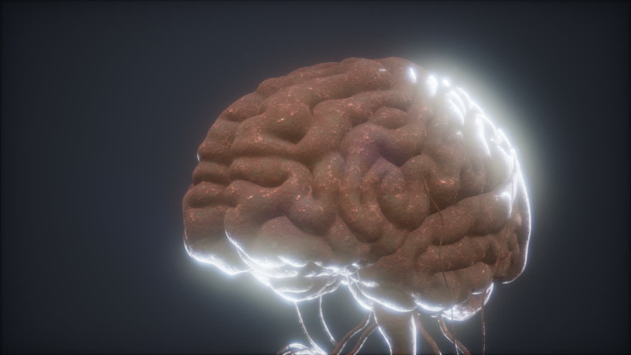 modelo animado del cerebro humano