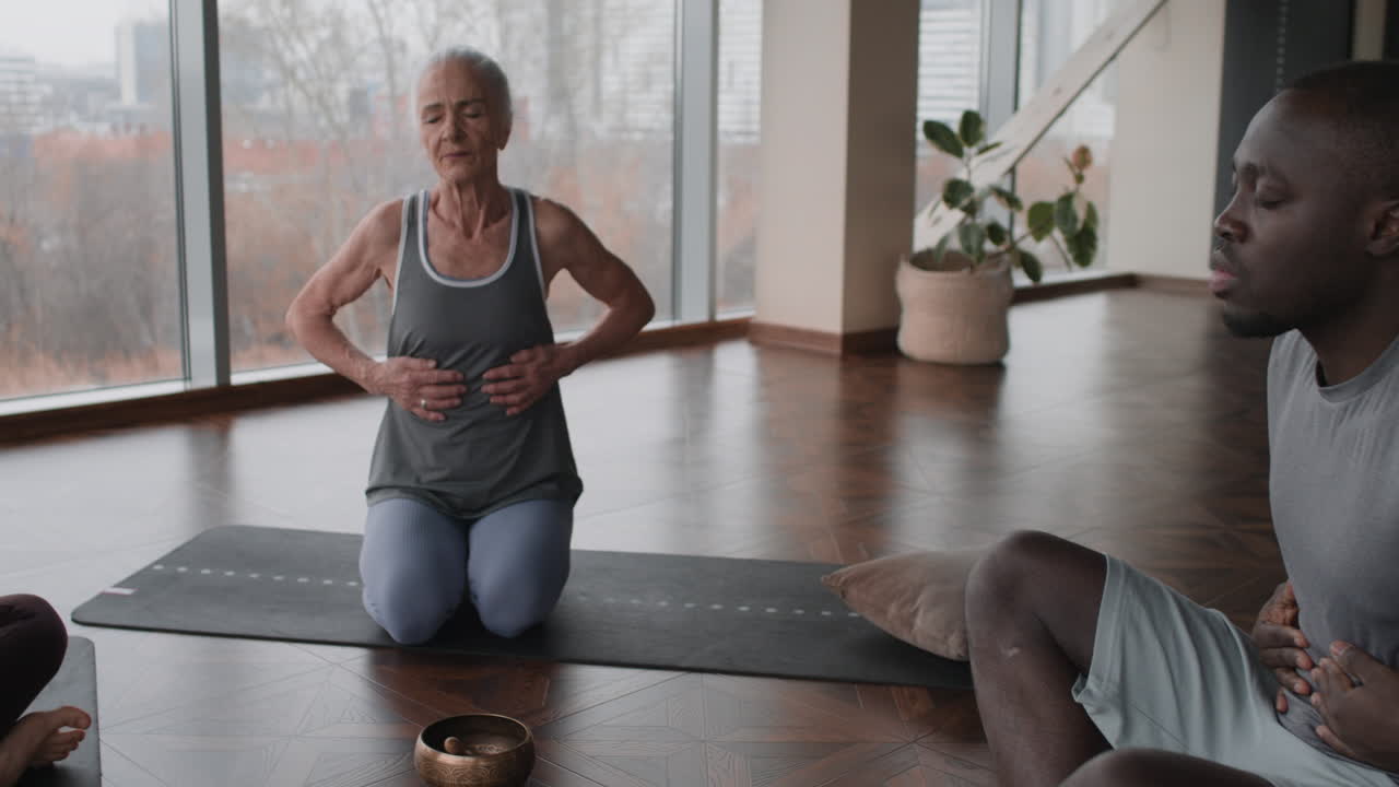 Yoga class for seniors