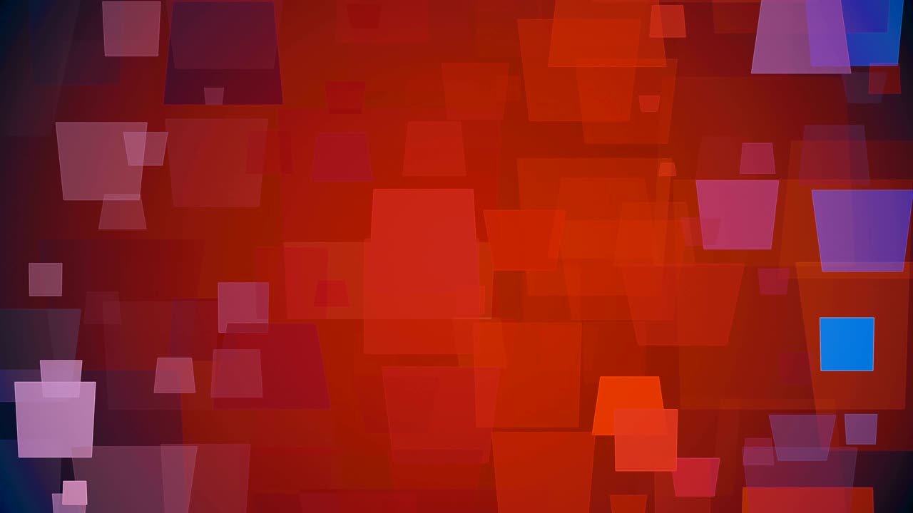Moving squares on red color