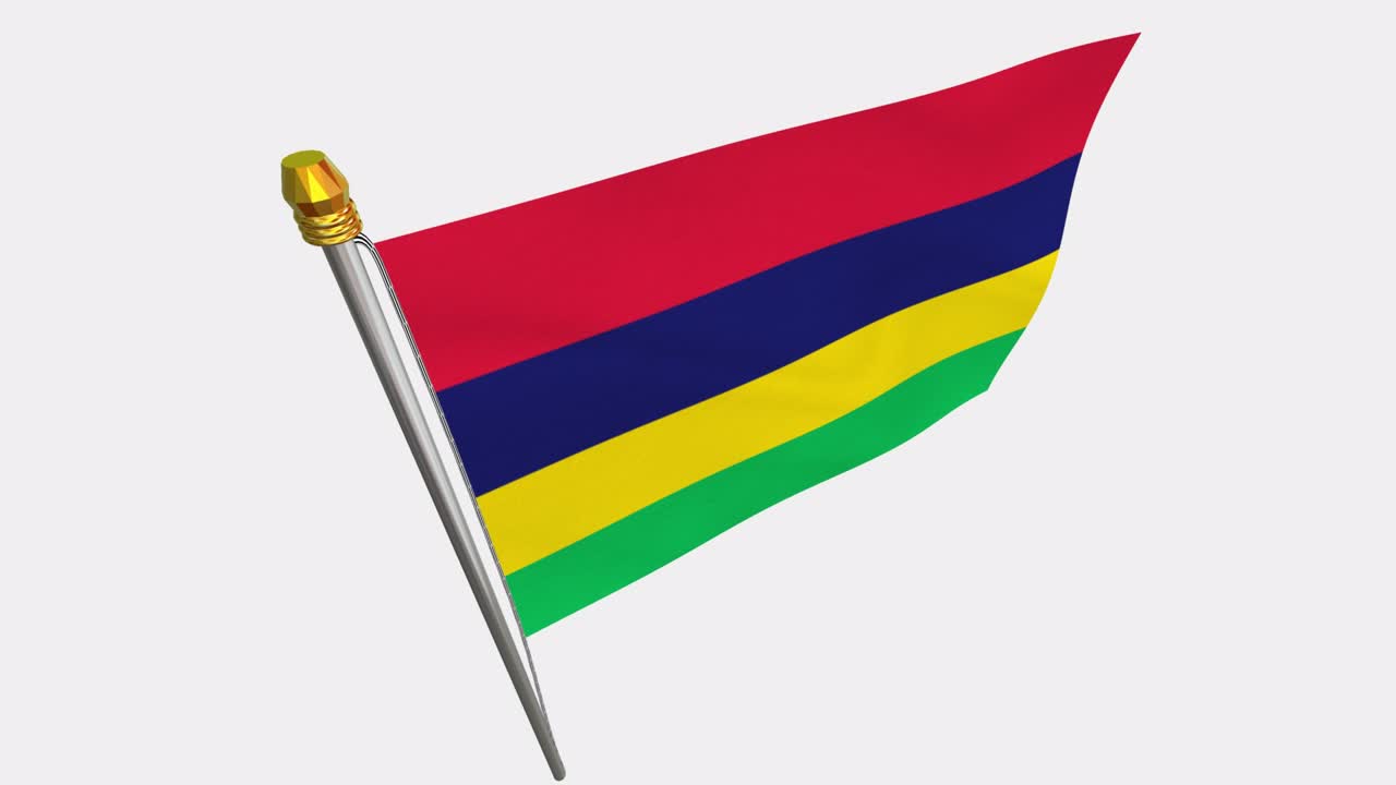 모리셔스 발이 바람에 날아다니는 4k 슬로우 모션 비디오, 알파 채널