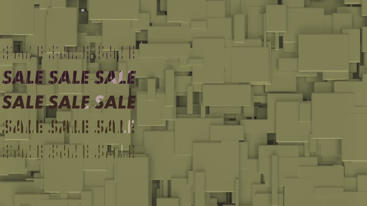 ⁇ 색 배경의 모양 위에 판매 텍스트의 애니메이션