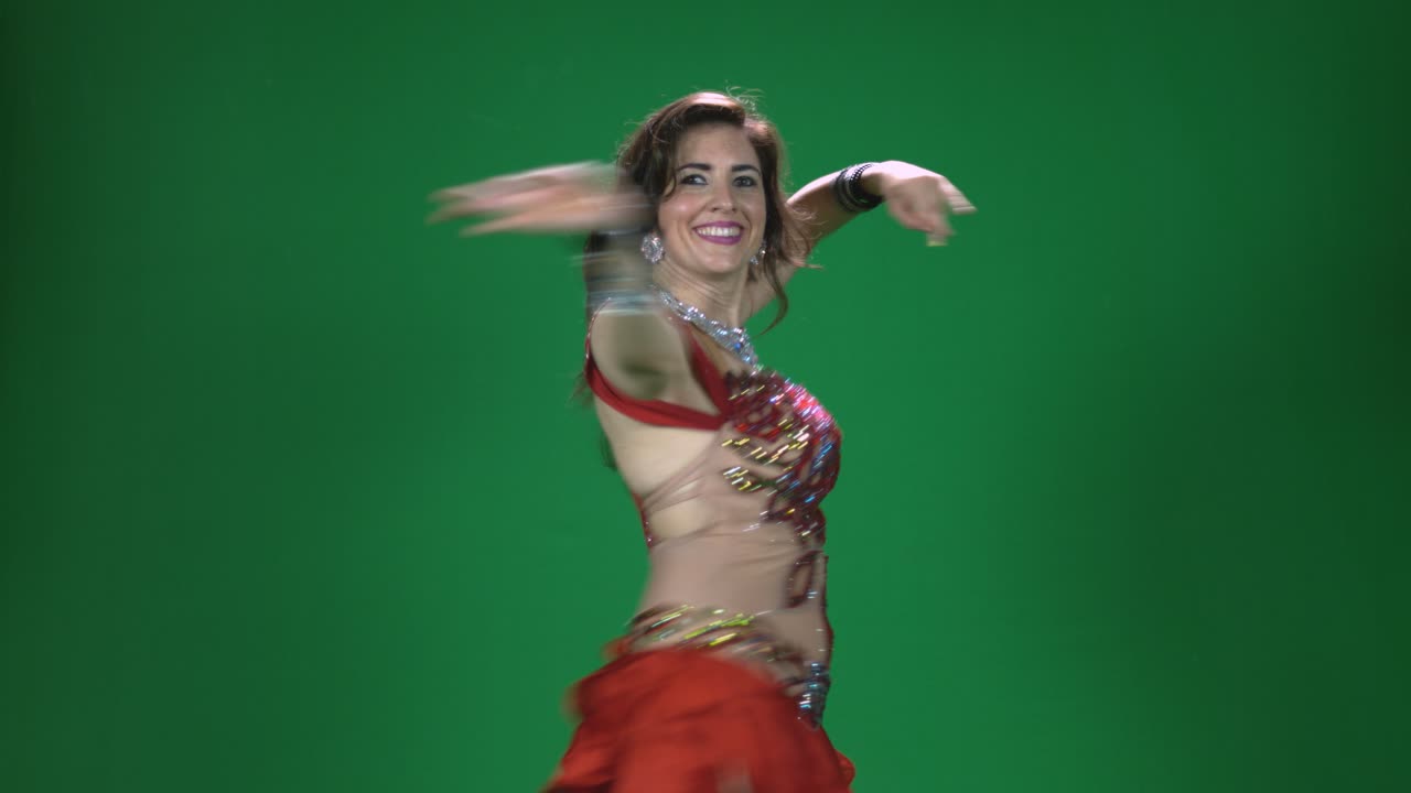 Belly Dancer Part A With Green Screen