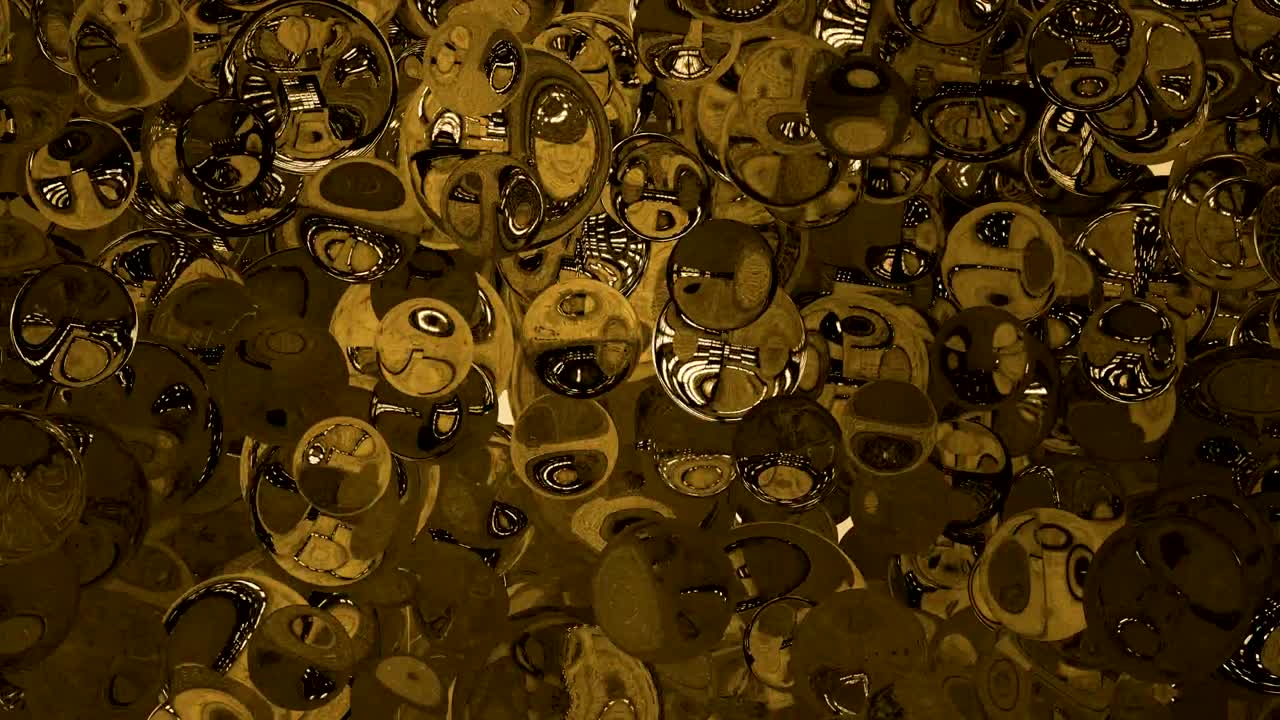 sfondo a effetto sfera a specchio oro