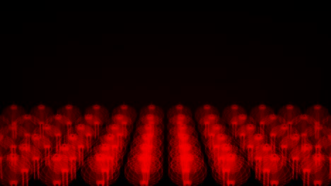 3d isometric virtual transparency chinese lantern moving rotate, celebrate new year festival concept design on red gradients background, seamless looping animation 4k with copy space
