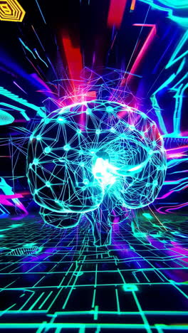 ai brain technology visualization