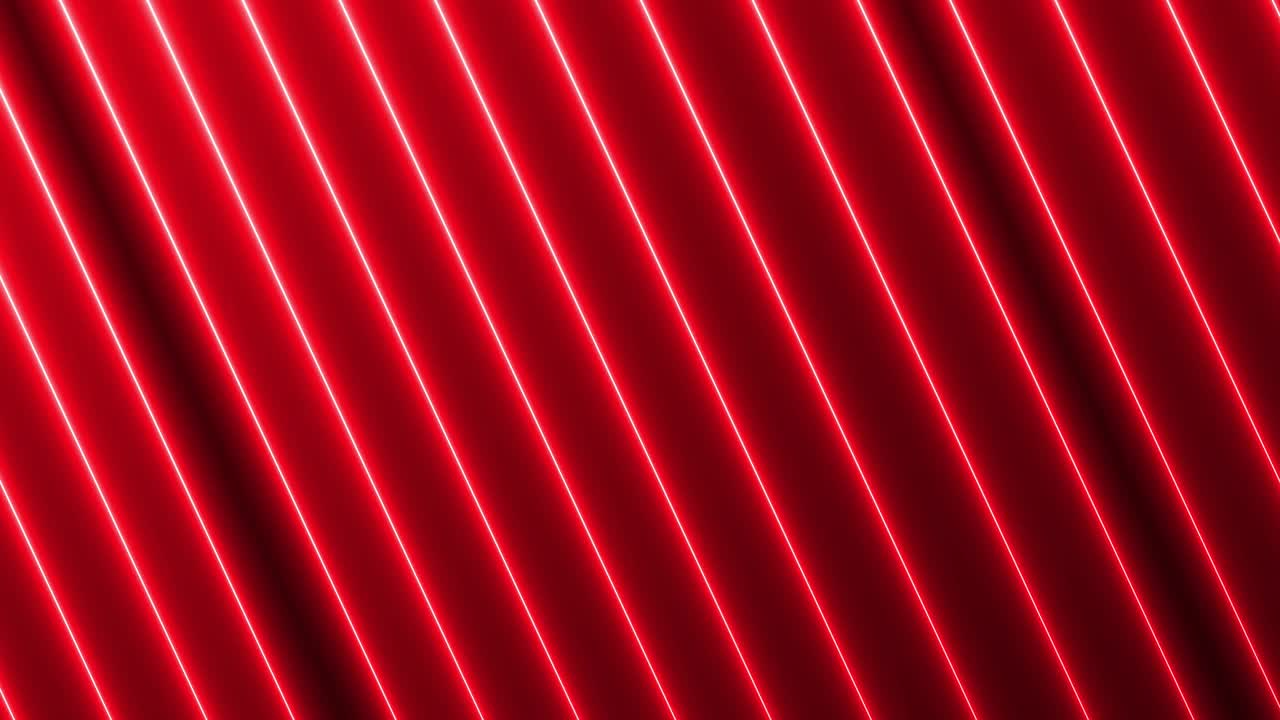 네온 조명 빛나는 미래의 트렌디한 빨간색 매없는 네온 빛 라인 기술 모션 배경
