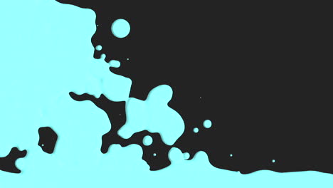 Flowing-abstract-liquid-blue-splashes-spots-on-black-gradient