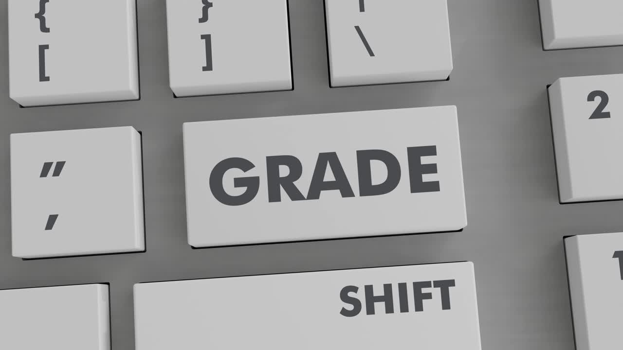 GRADE BUTTON PRESSING ON KEYBOARD