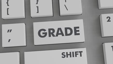 presión del botón de grado en el teclado