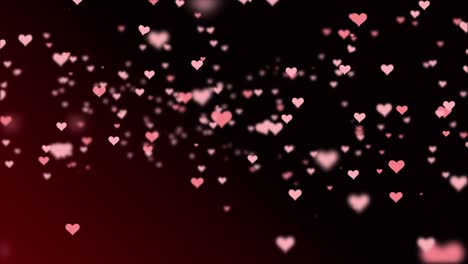 4k moving flying hearts for vlentine's day
