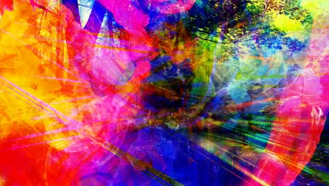 amazing abstract colorful scene in a hidden fantasy world - 4k seamless loop motion background animation