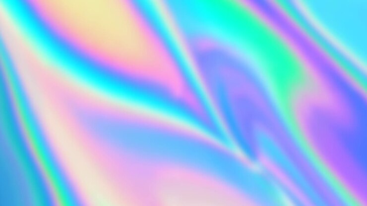 Loop of holographic texture with neon and pastel gradient colors