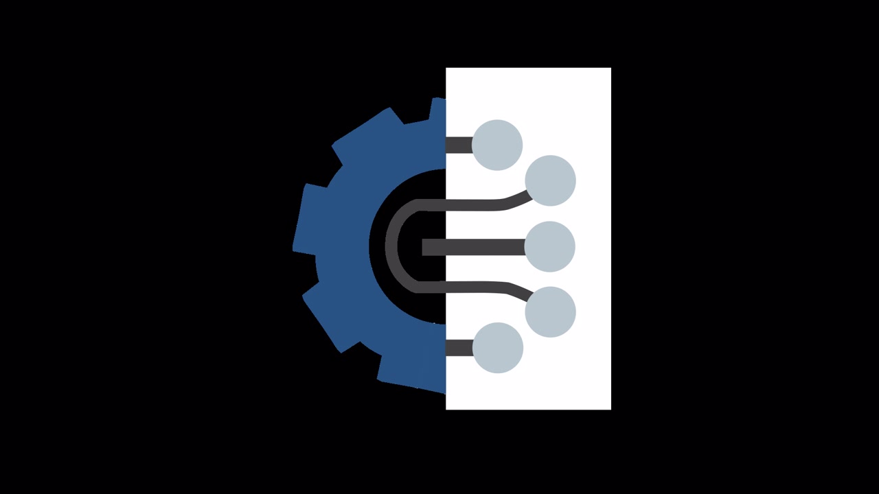 Animated Gear and Data Processing Icon