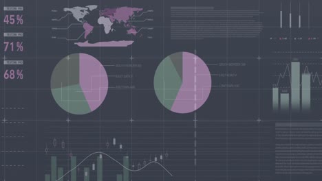 Animation-of-data-processing-over-grid-on-black-background